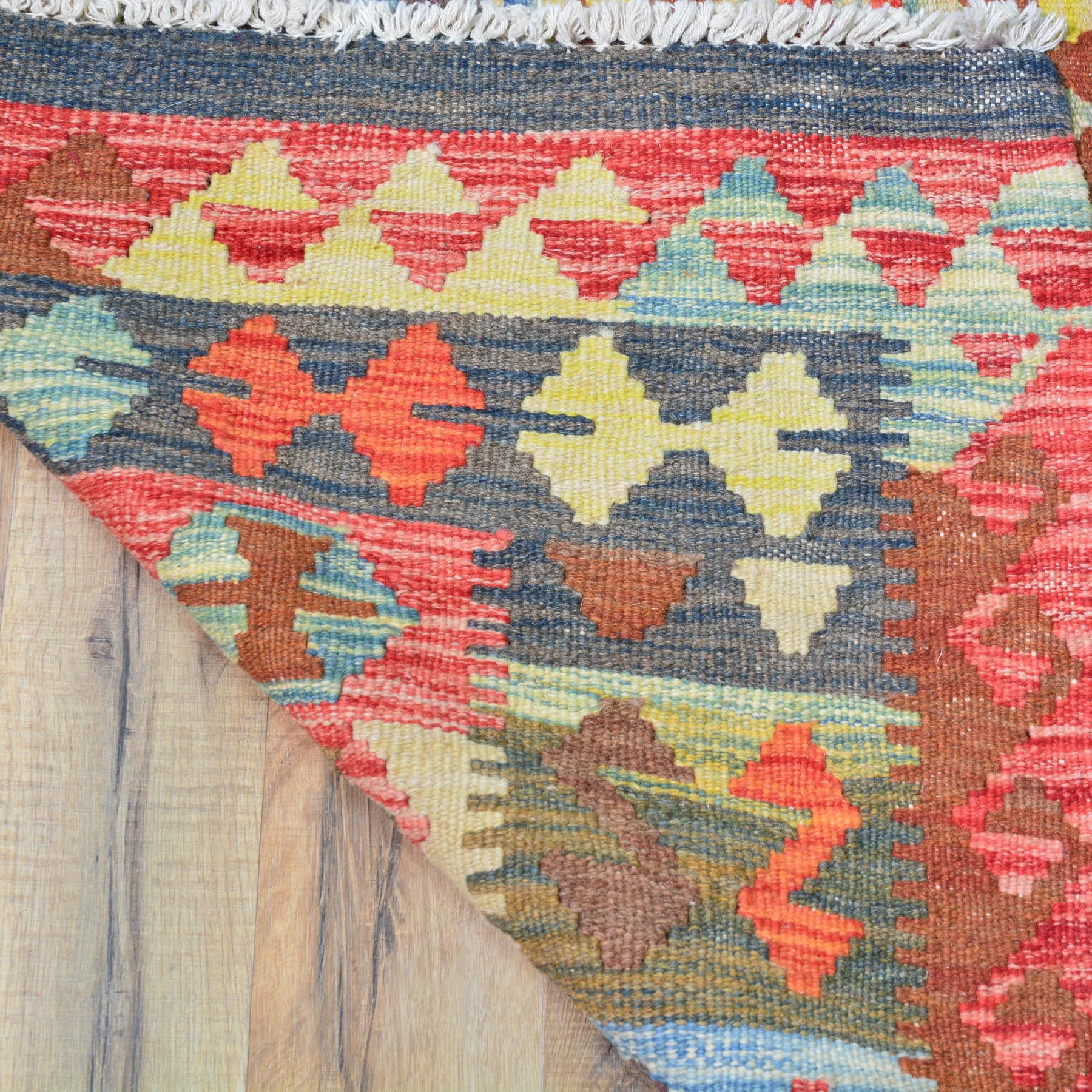 Hand-Woven Reversible Afghan Tribal Wool Handmade Rug (Exact Size4.9 X 6.7) Brral-3000