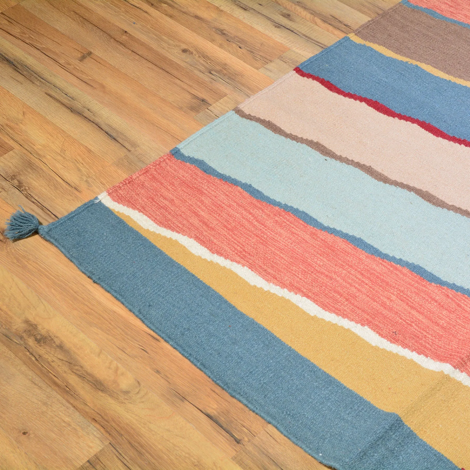 Hand-Woven Reversible Flatweave Handmade Wool Rug (Size 9.0 X 12.0) Brral-3471