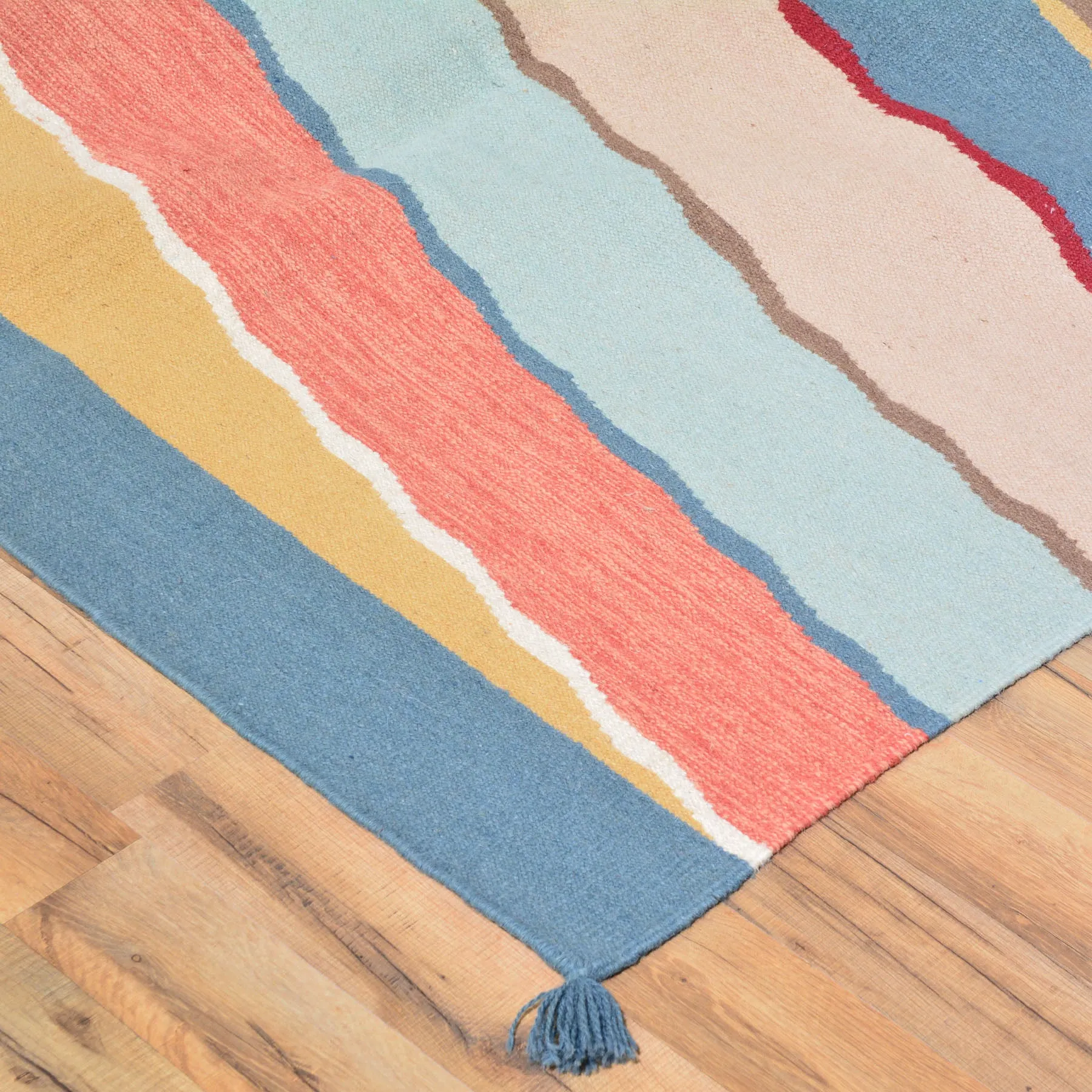 Hand-Woven Reversible Flatweave Handmade Wool Rug (Size 9.0 X 12.0) Brral-3471