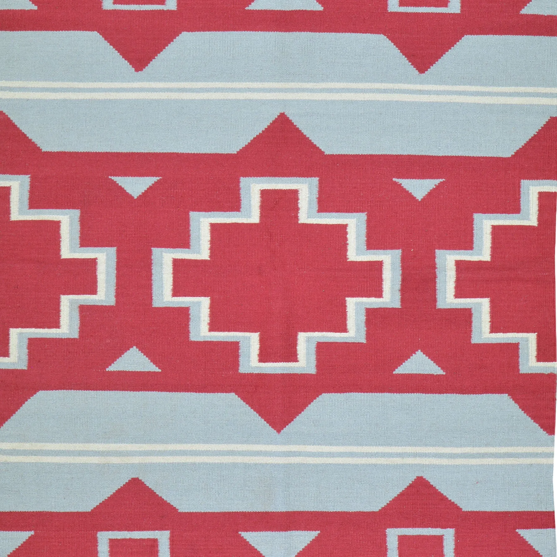 Hand-Woven Reversible Southwestern Design Handmade Wool Kilim (Size 4.2 X 5.11) Cwral-10356