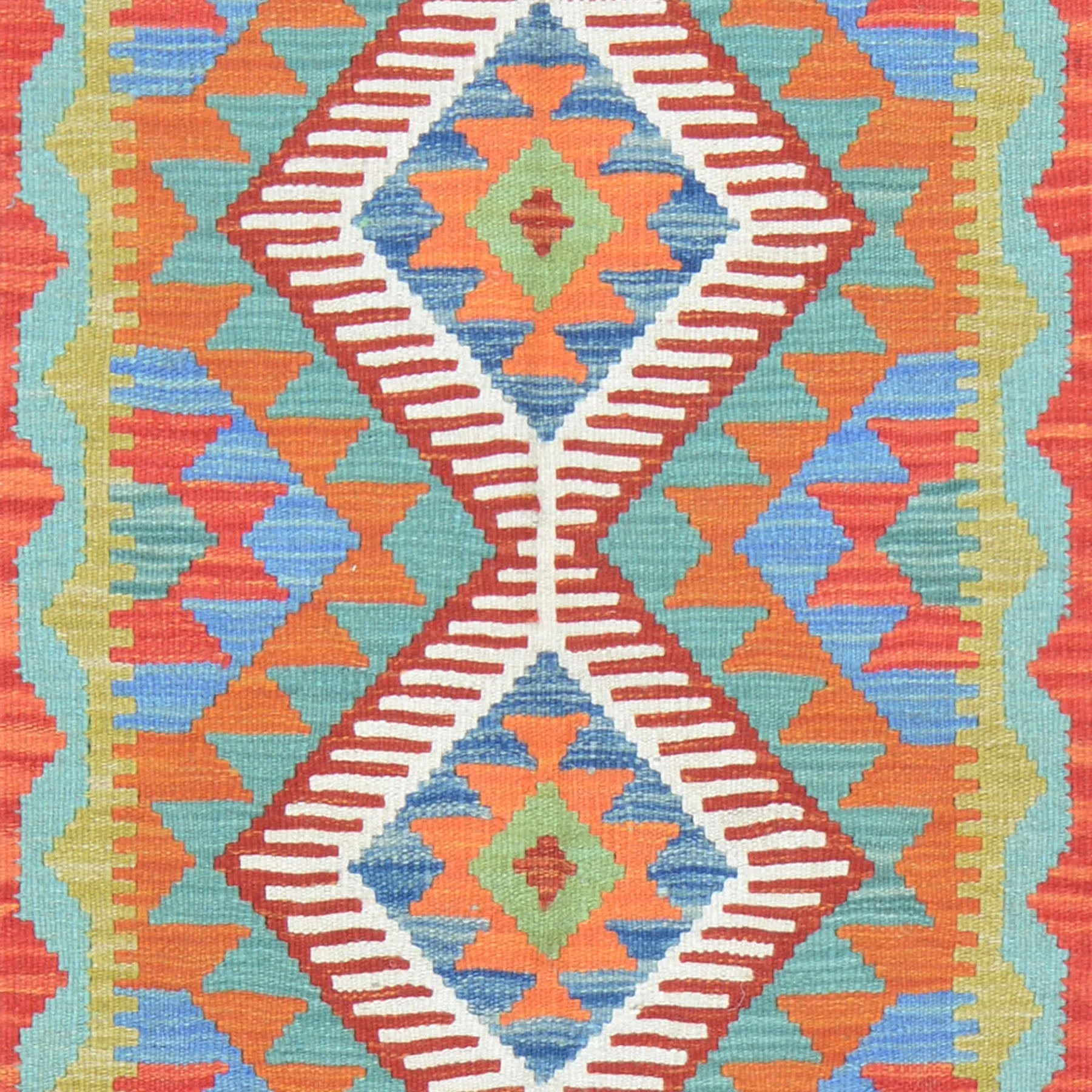 Hand-Woven Reversible Tribal Kilim Handmade Wool Rug (Size 2.0 X 2.10) Cwral-9303