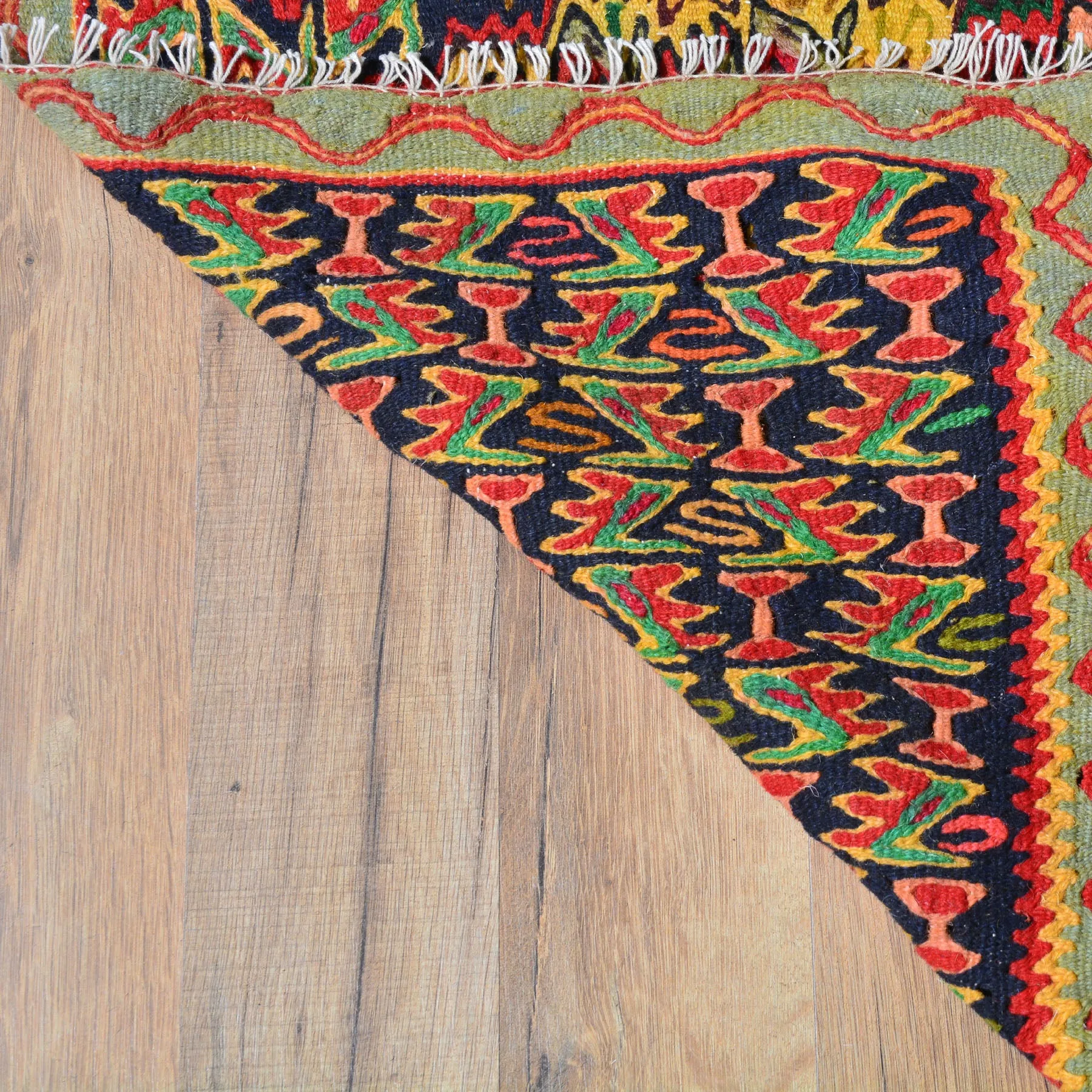 Hand-Woven Senneh Kilim Tribal Design Handmade Wool Rug (Size 2.5 X 3.5) Brral-4998