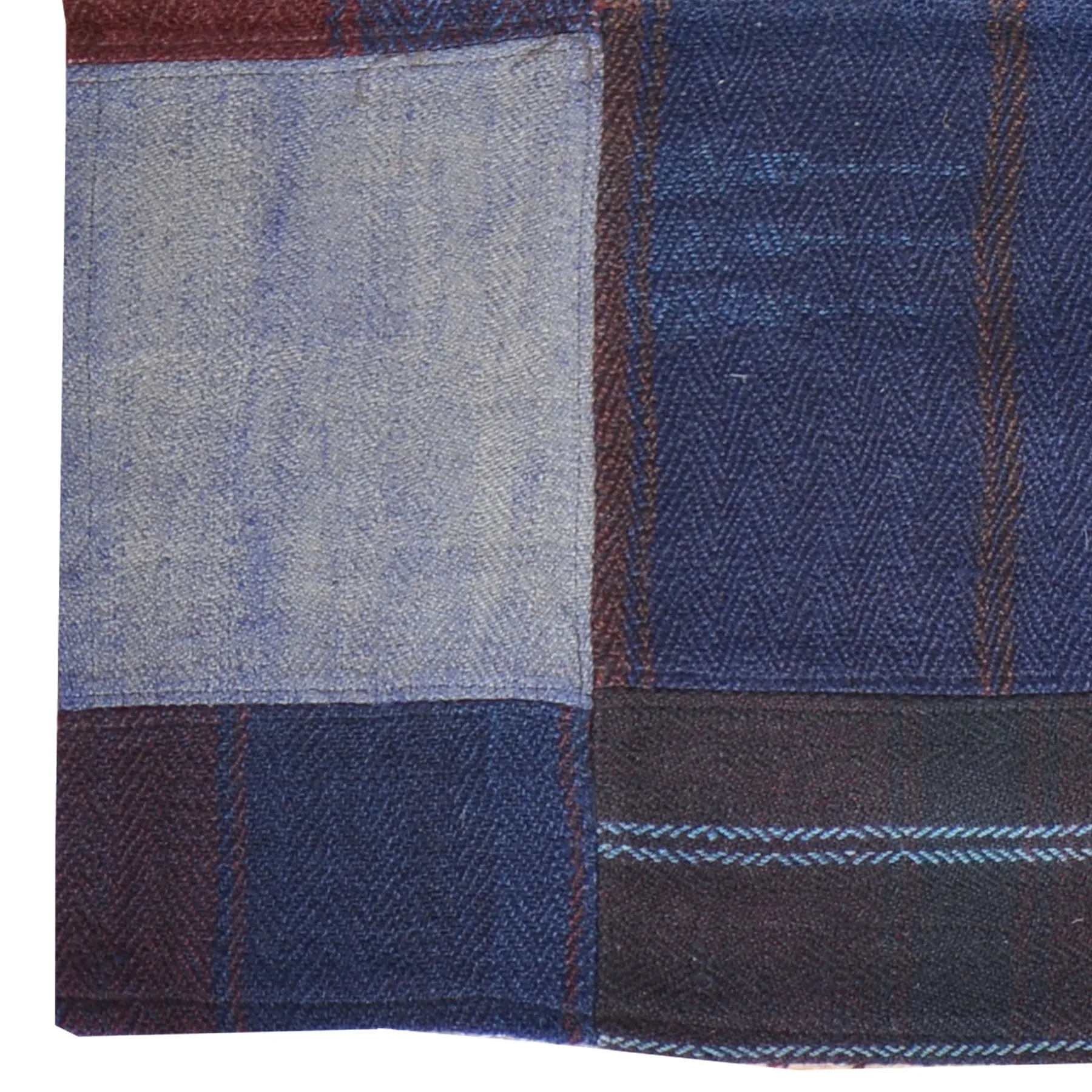 Hand-Woven Turkish Patch Work Tribal Design Handmade 100% Wool (Size 5.1 X 6.1) Brral-5070
