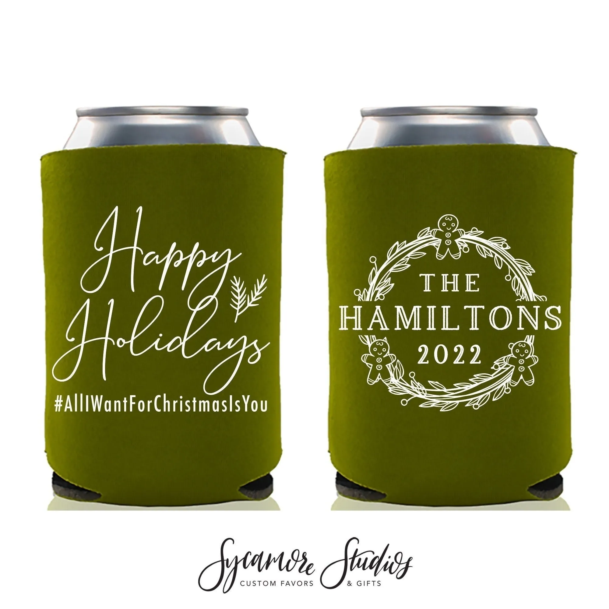 Happy Holidays - Wedding Can Cooler #199R