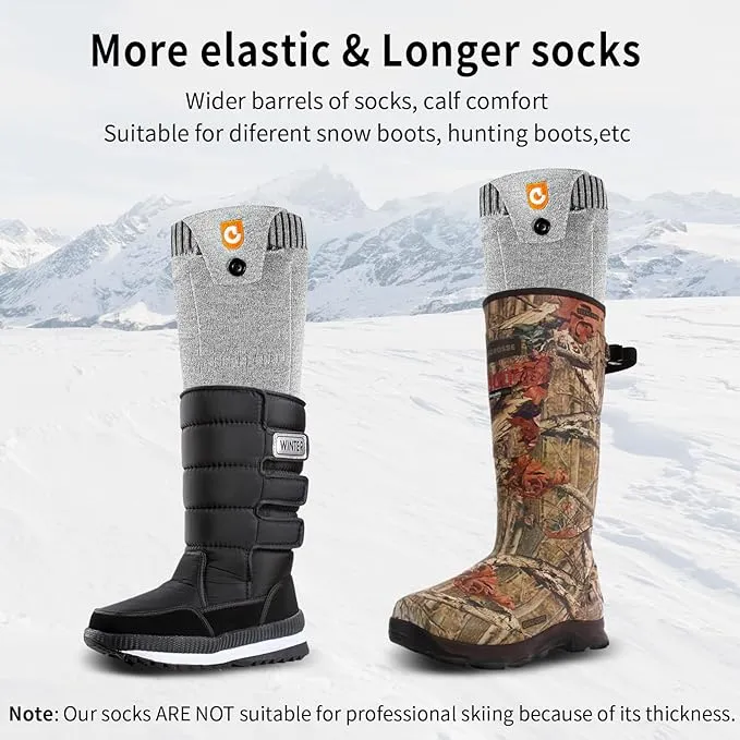 Heated Socks for Men Women, 5000mAh APP Control Battery Heated Socks Rechargeable Washable, Electric Socks Foot Warmer for Hiking Biking Camping Skiing Hunting Outdoor Work, Heating Socks