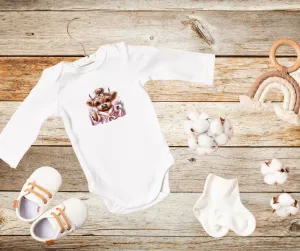 Highland Cow Baby Bodysuit