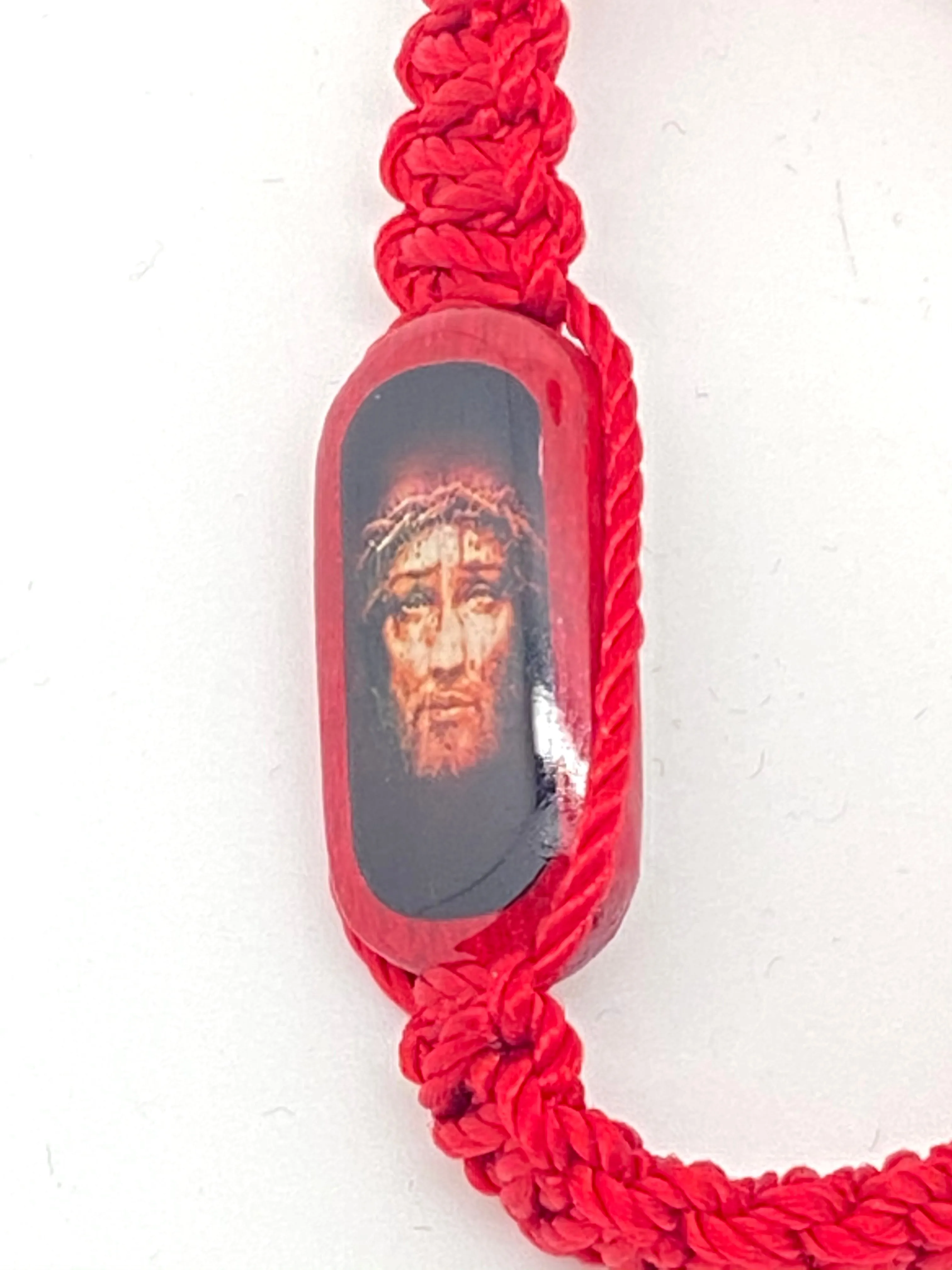 Holy Face of Jesus Corded Bracelet