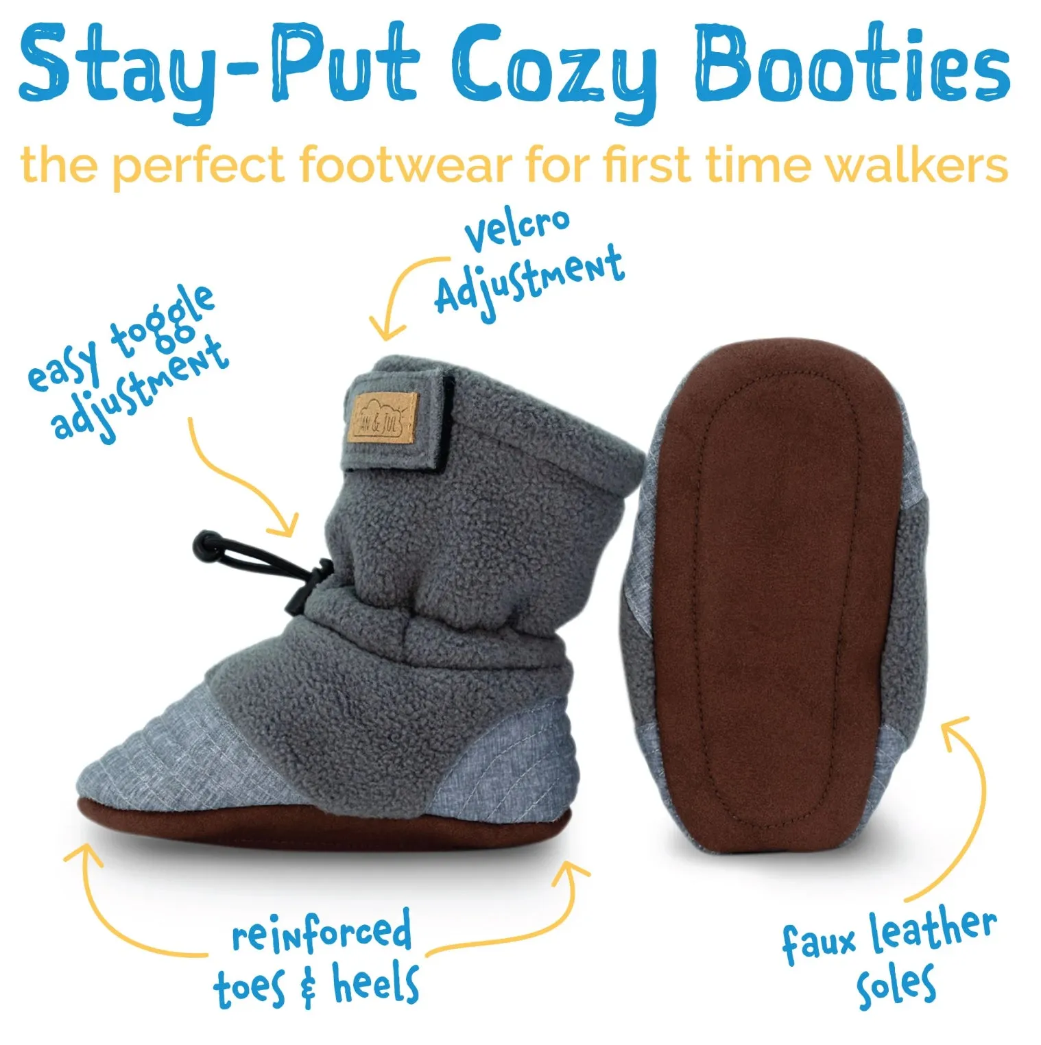 Jan & Jul Baby Stay-Put BSA Cozy Booties