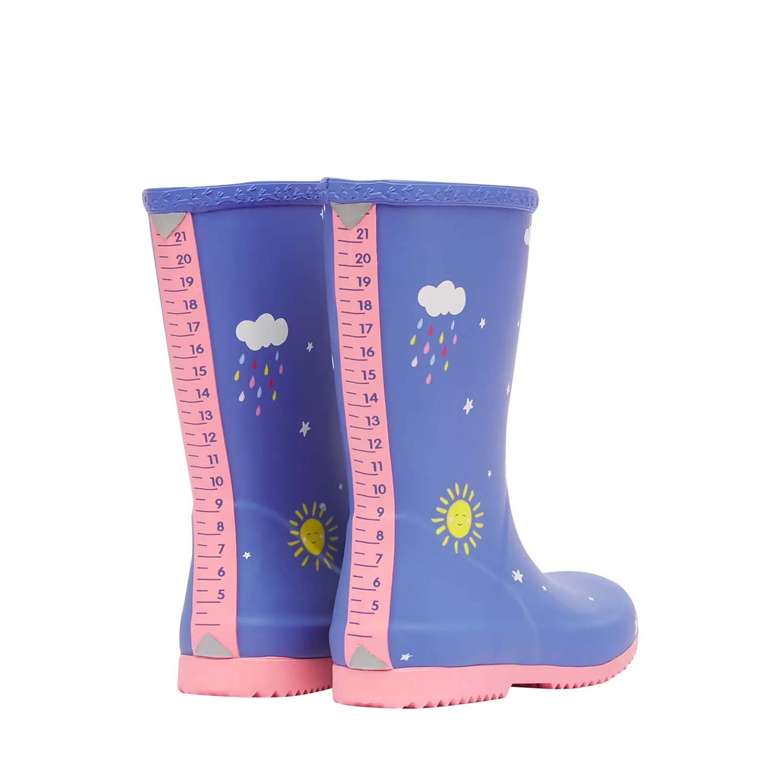 Joules Roll Up Blue Cloud Wellingtons 214810