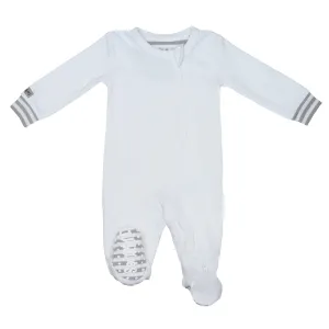 Juddlies Organic Sleeper - White/Grey - 3-6m