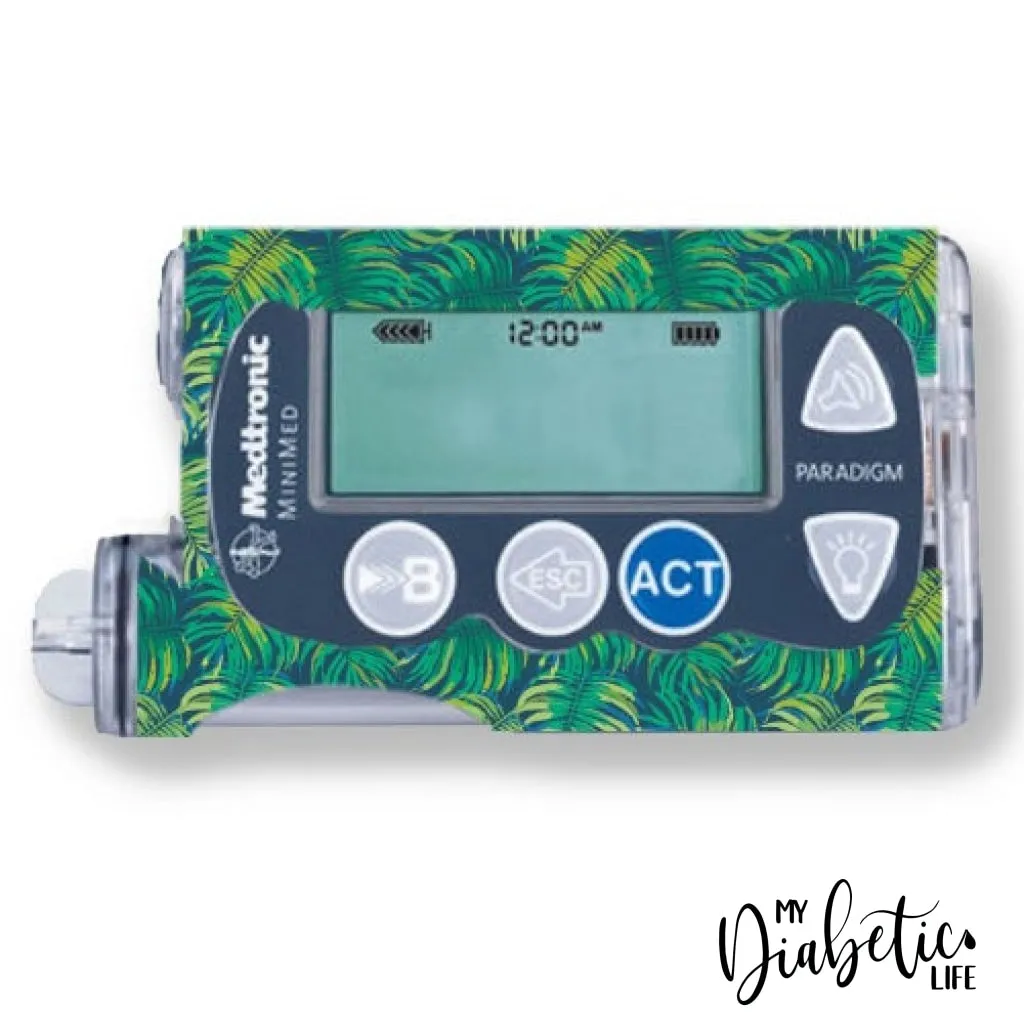 Jungle leaves - Medtronic Paradigm Series 7 Sticker