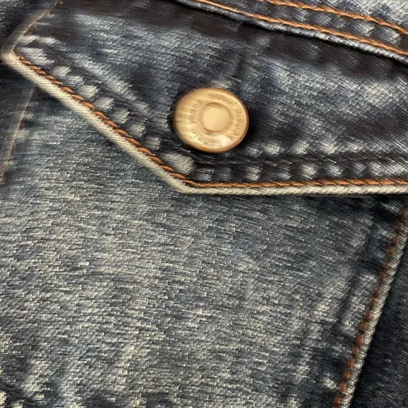 KENSIE jean jacket with faux fur collar! COZY and CUTE