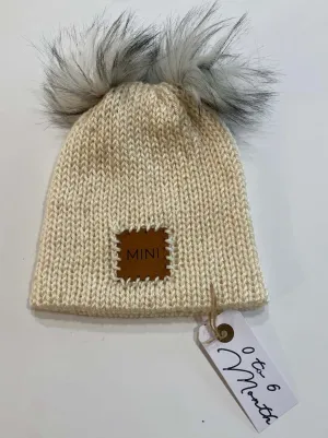 Knitted Toque,Beanie (Cream)