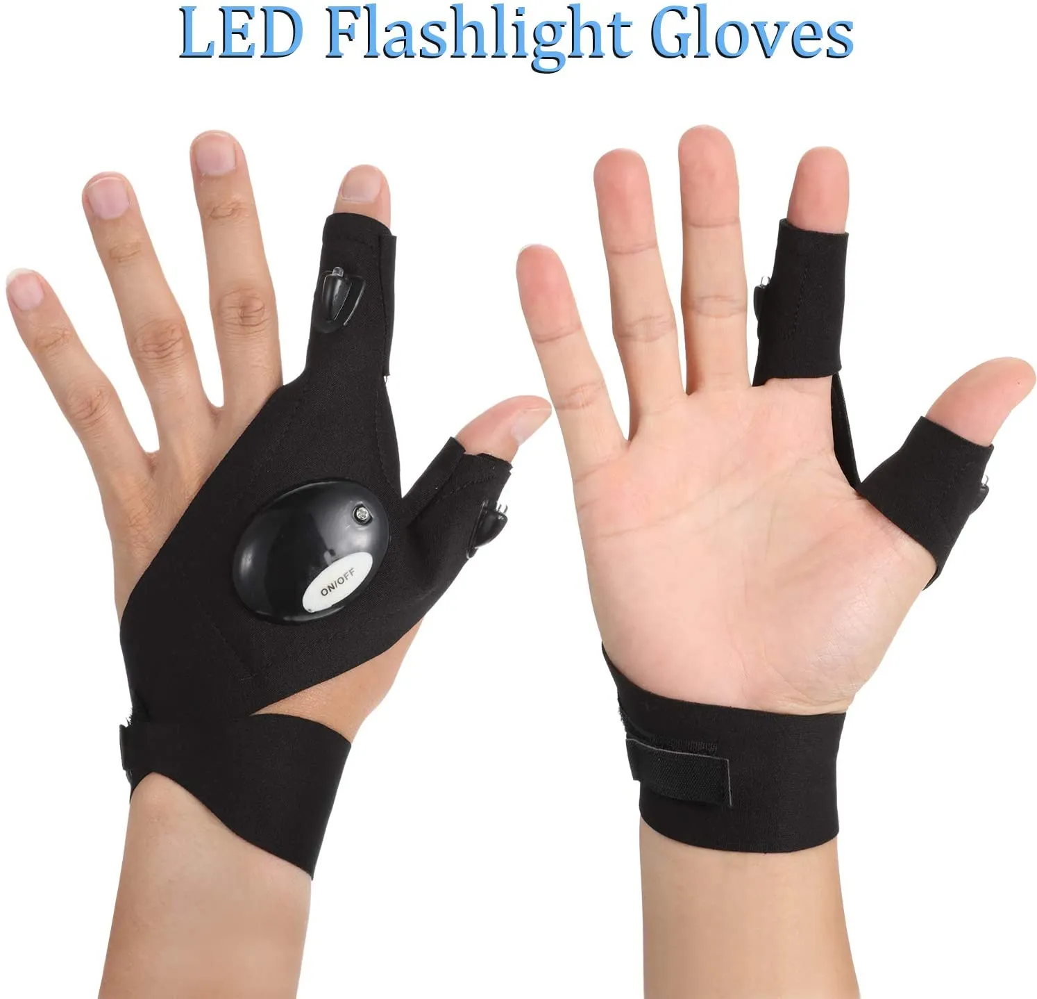 LED Flashlight Gloves Men's Stretchy Comfortable LED Gloves