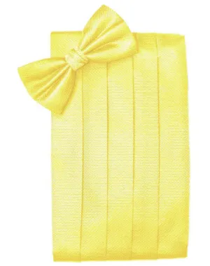 Lemon Herringbone Cummerbund