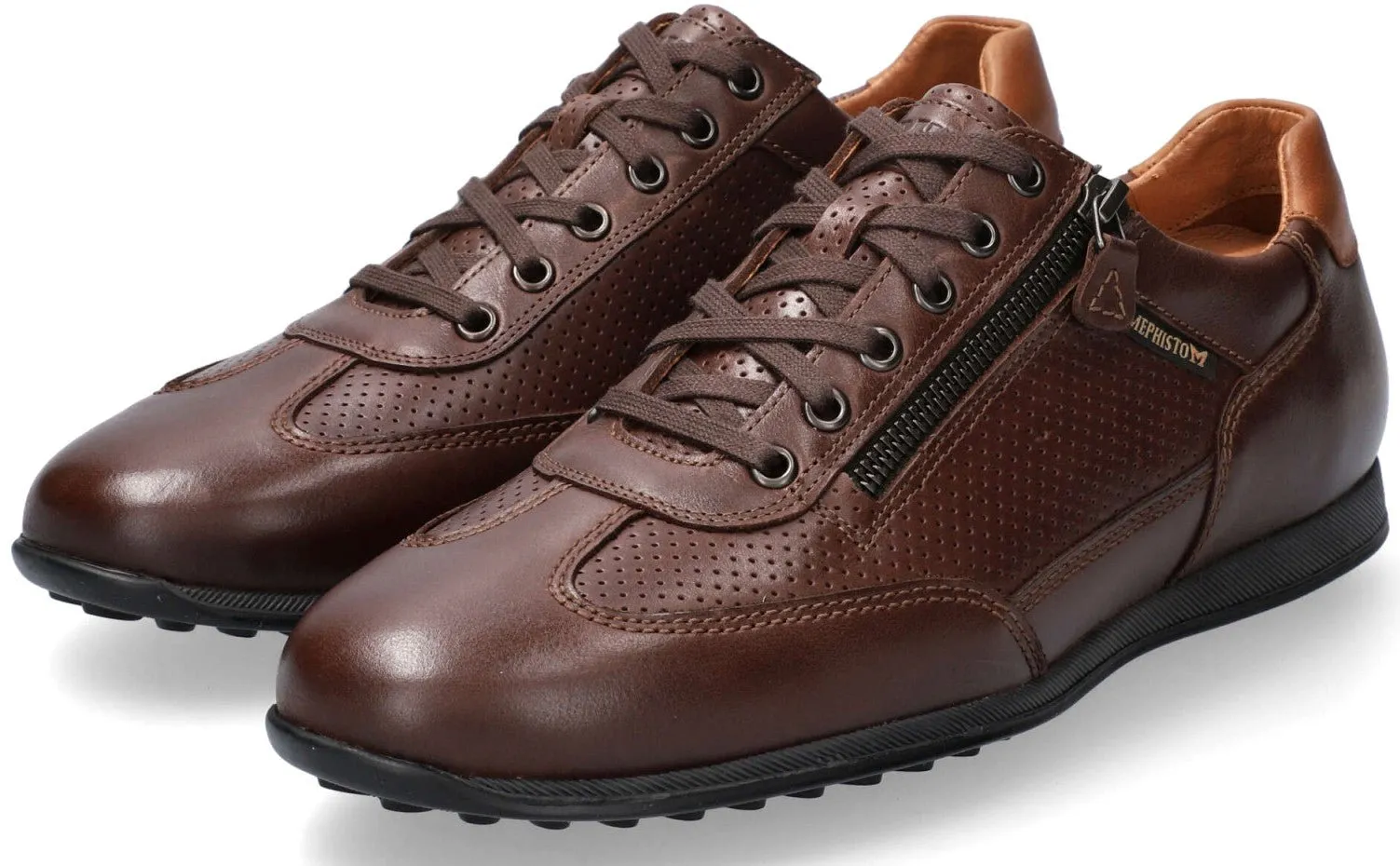 'Leon' men's lace-zip sneaker - Brown