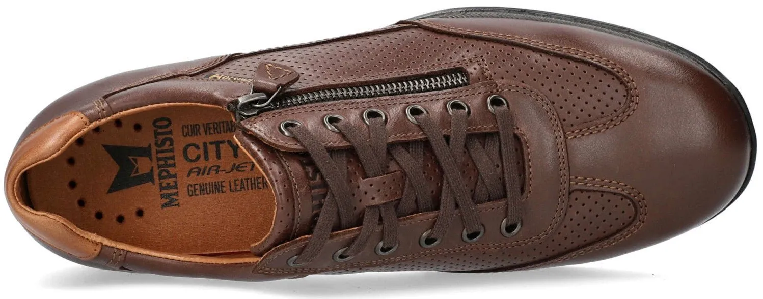 'Leon' men's lace-zip sneaker - Brown
