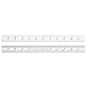 L.S. Starrett Steel Rules, 12 in, 5R, Steel, Full-Flexible, 51348