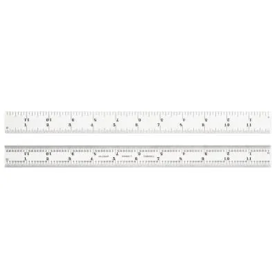L.S. Starrett Steel Rules, 12 in, 5R, Steel, Full-Flexible, 51348