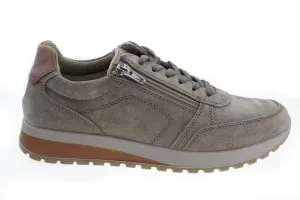 'Matteo' men's wide fit (H) lace-zip sneaker - Grey