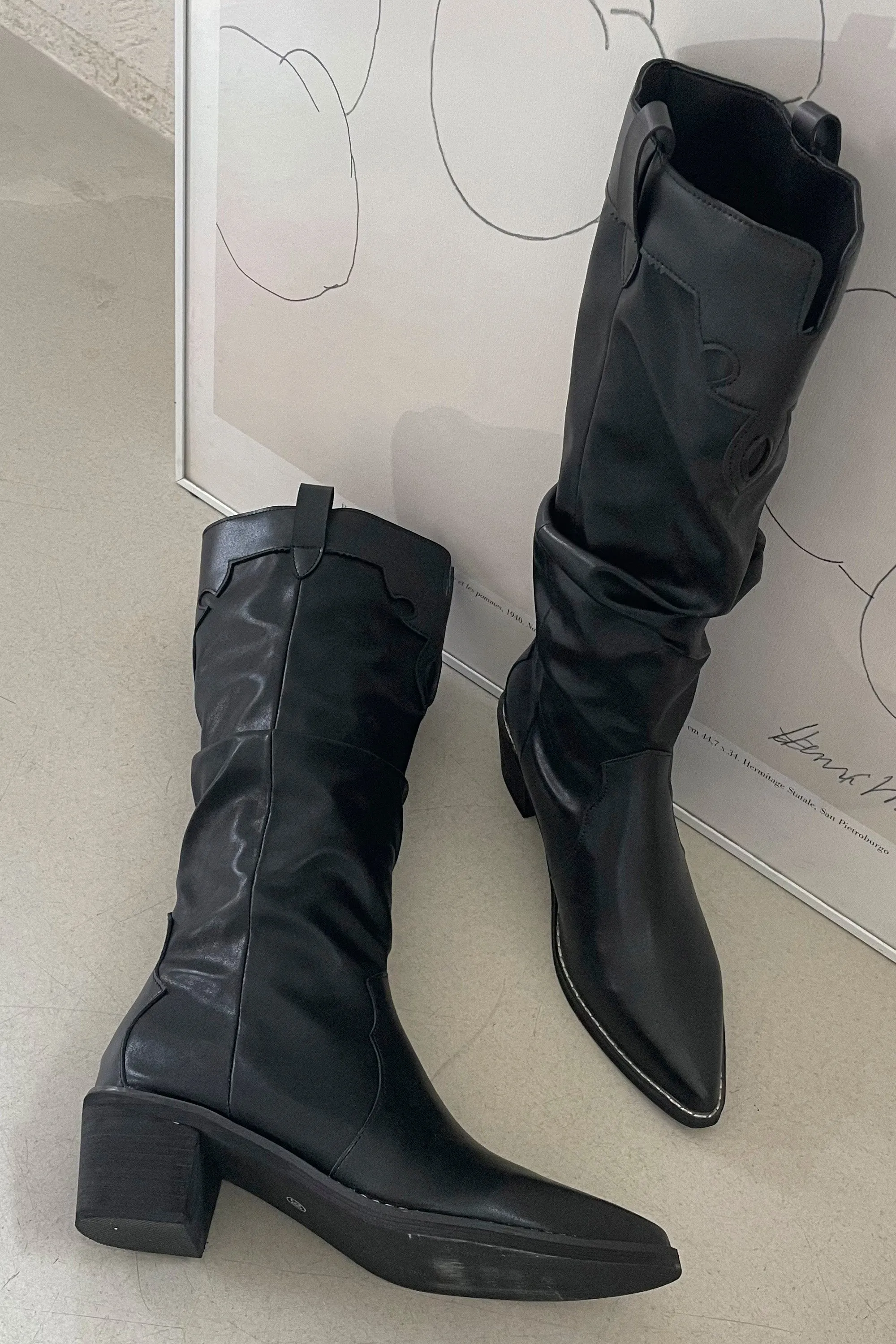 Mia Ruched Western Boots
