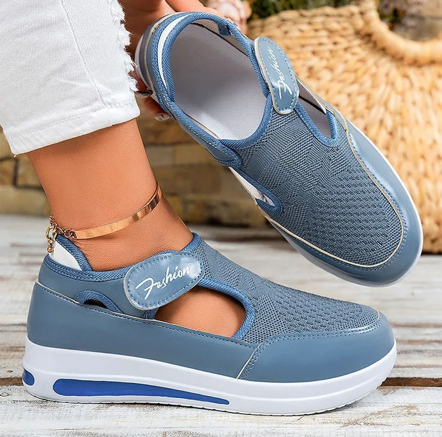 Modern Adjustable Knitted Sneakers with Rubber Sole for Women