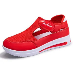 Modern Adjustable Knitted Sneakers with Rubber Sole for Women