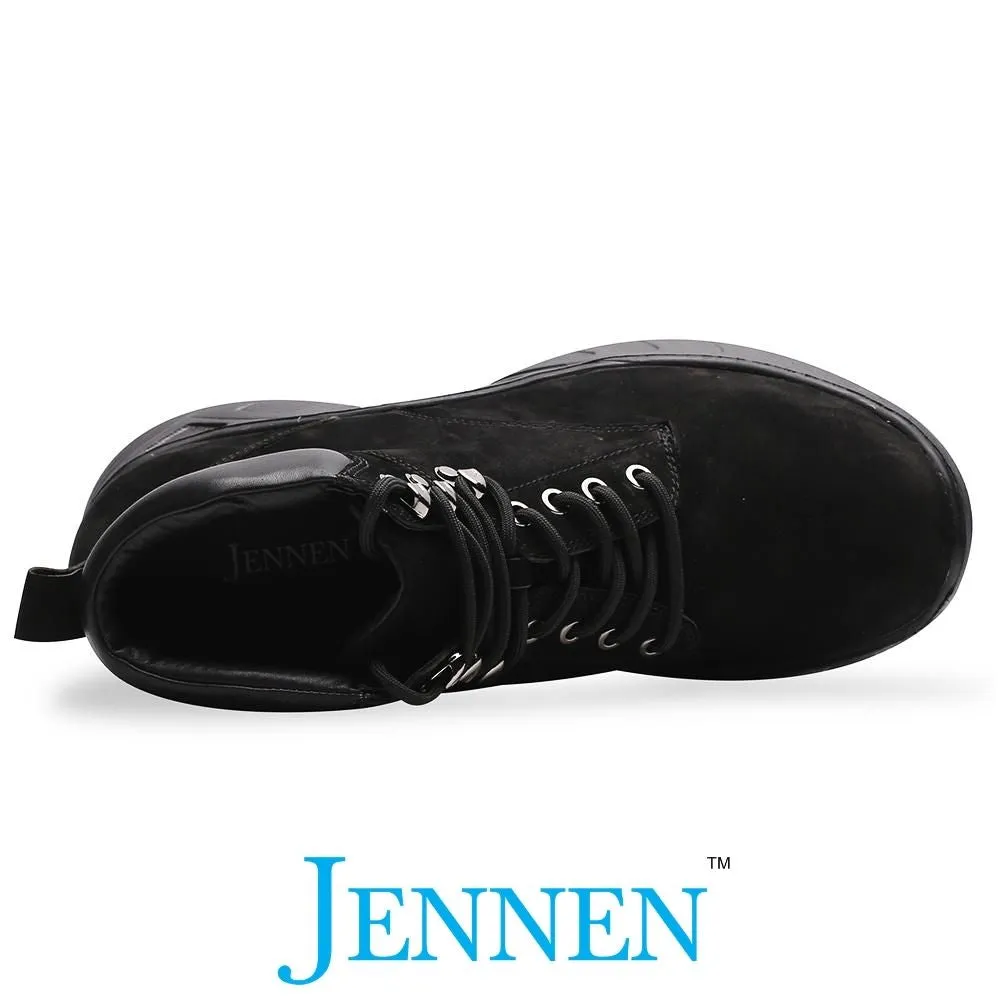 Mr. Nepal Black 7cm | 2.8 inches Tall Desert Hiking Style Boots Lift Heels