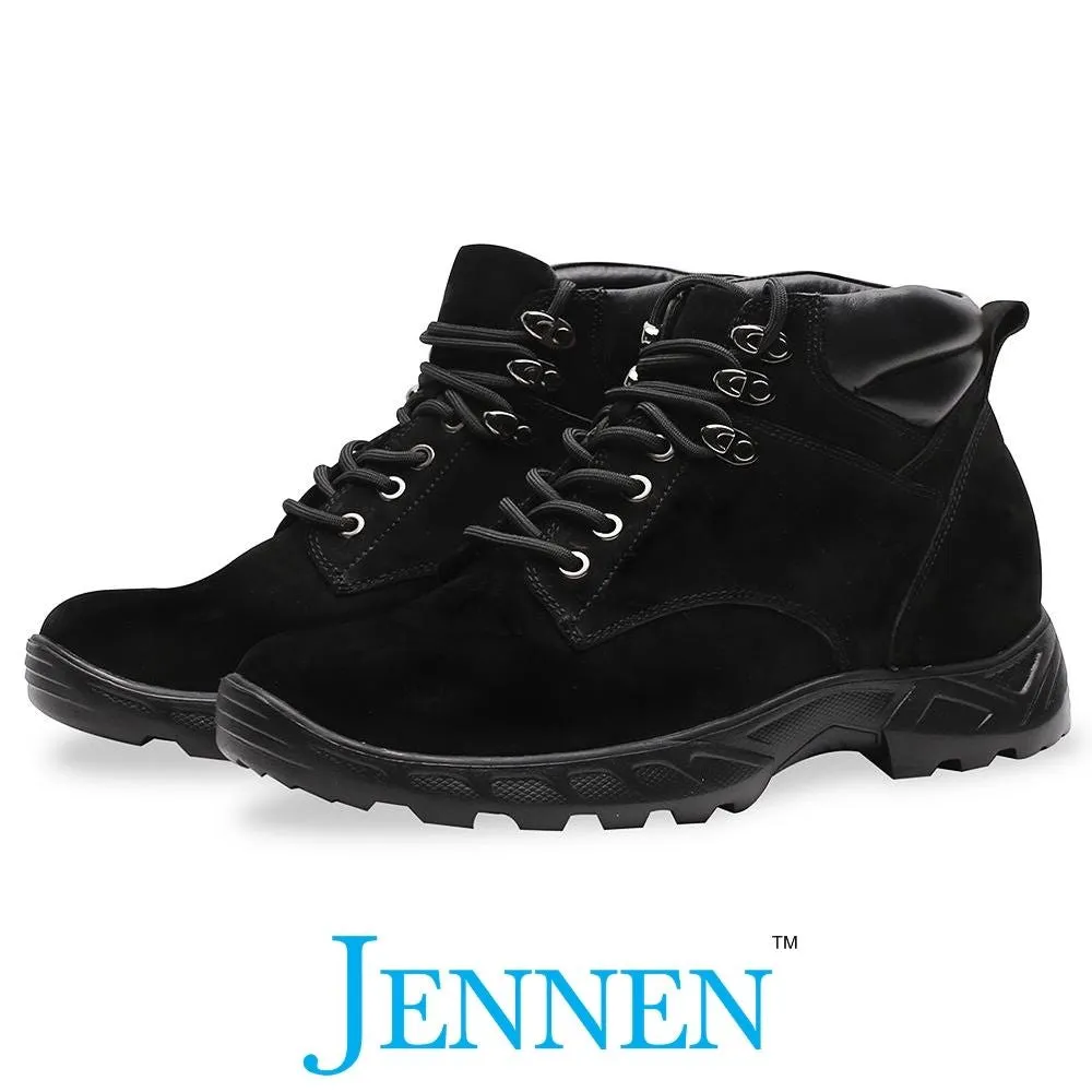 Mr. Nepal Black 7cm | 2.8 inches Tall Desert Hiking Style Boots Lift Heels