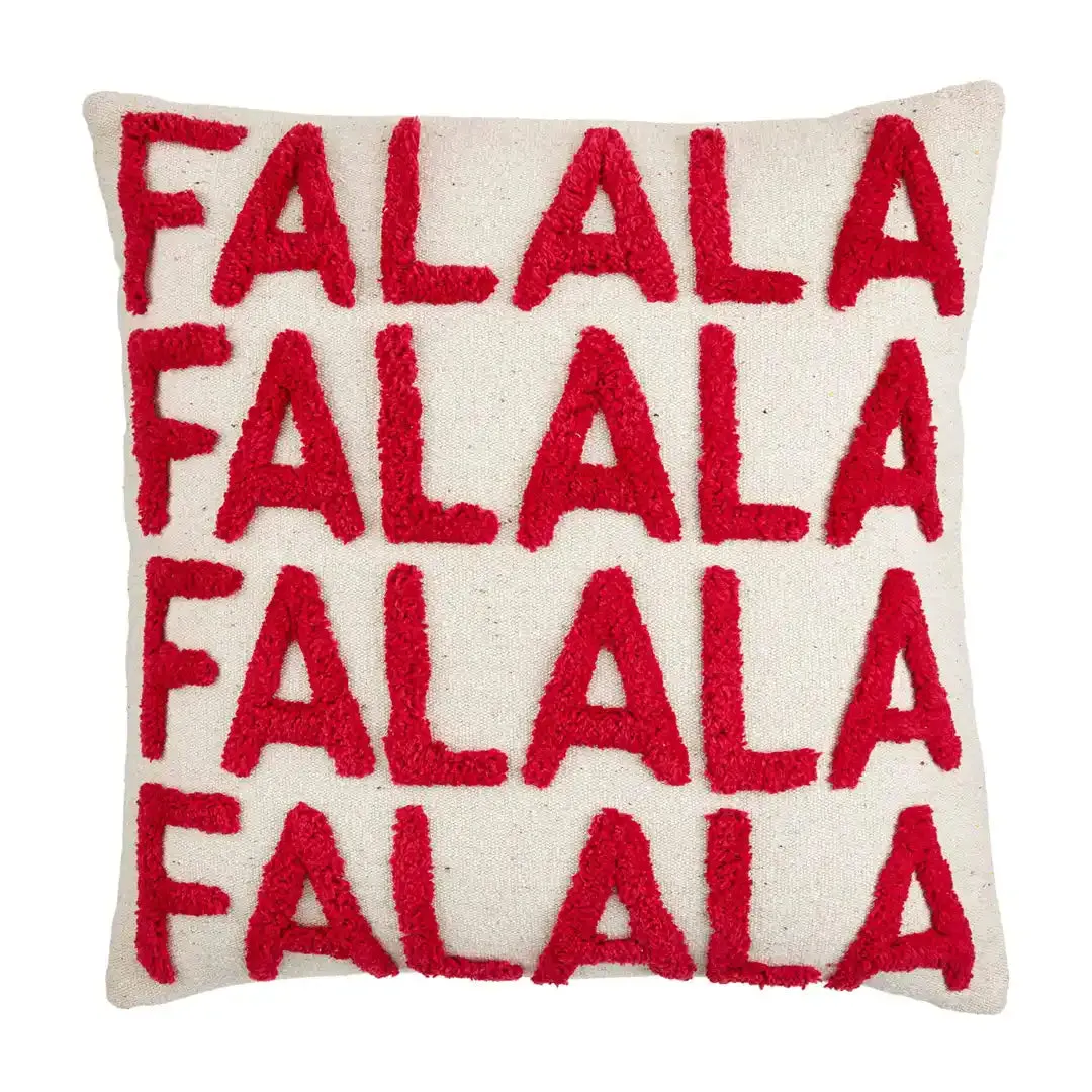 Mudpie "Fa La La" Christmas Pillow