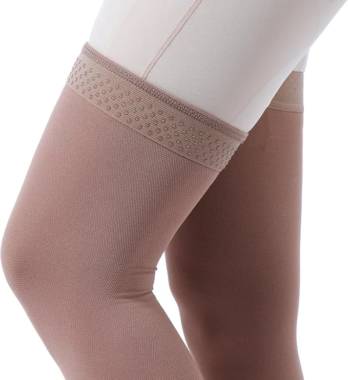 NEW Retails $106, EVOPLECI Thigh High Compression Stocking Footless - 1Pair, Thigh-Hi Leg Compression Sleeves Unisex, 15-20mmHg Gradient Compression with Silicone Band, for Post-Thrombotic Syndrome and Chronic Venous, Sz 3XL