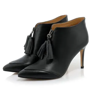 Newest Autumn Winter Tassels Party Wedding Prom Pumps Ladies High Heels Pointed Toe Basic Boots