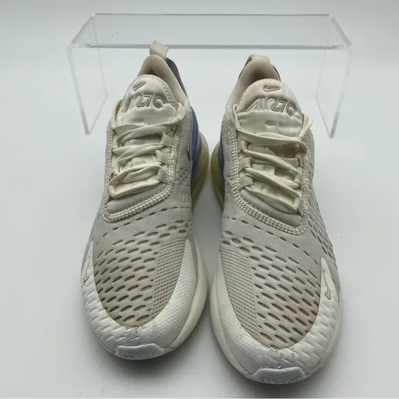 Nike Air Max 270 Women Size 8 Shoes White Running Athletic Sail Mesh Sneakers