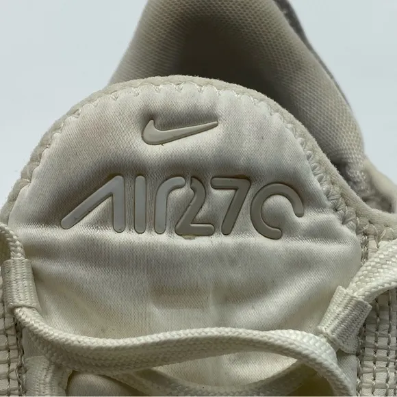 Nike Air Max 270 Women Size 8 Shoes White Running Athletic Sail Mesh Sneakers