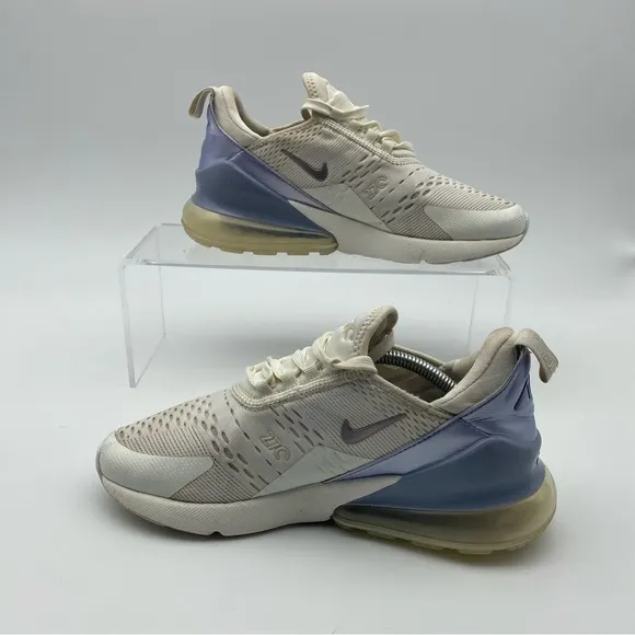 Nike Air Max 270 Women Size 8 Shoes White Running Athletic Sail Mesh Sneakers