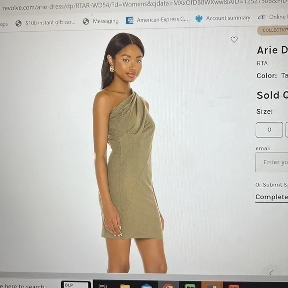 NWOT RTA ARIE DRESS SIZE 0