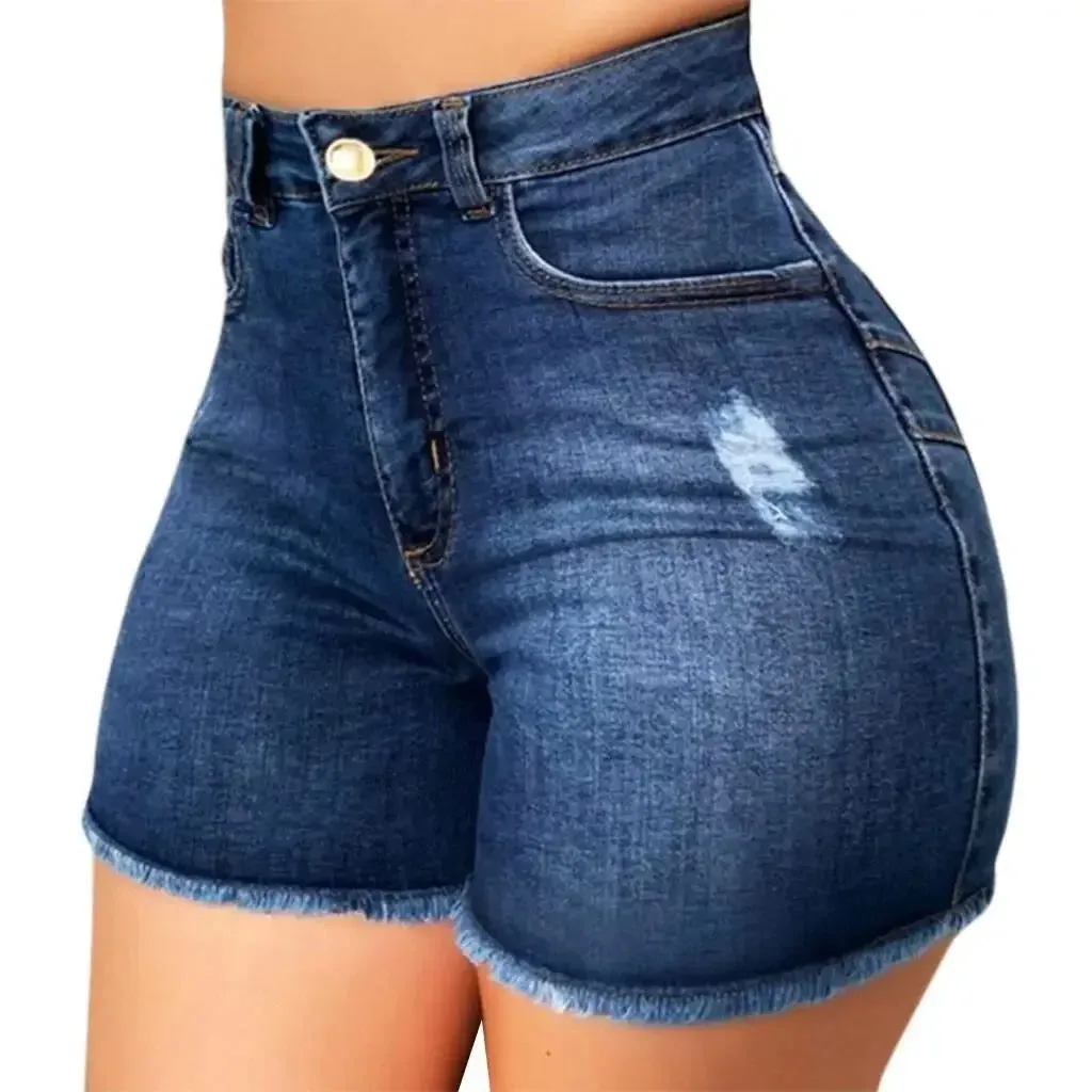 Obsidian Phoenix Women's Luxury Slim-Fit Denim Shorts