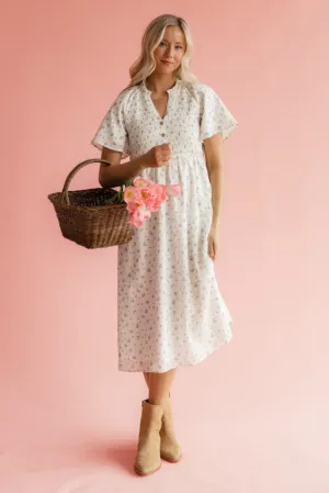 Odette Floral Smocked Dress