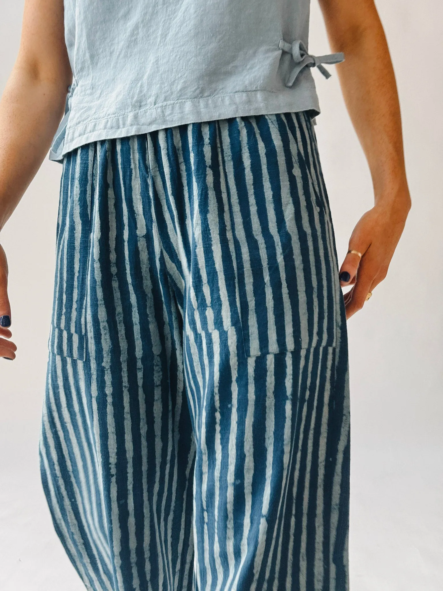 Omar Indigo Stripes Light Pants