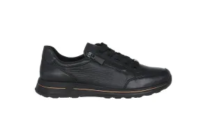 'Osaka' women's wide fit (H) lace-zip sneaker - black
