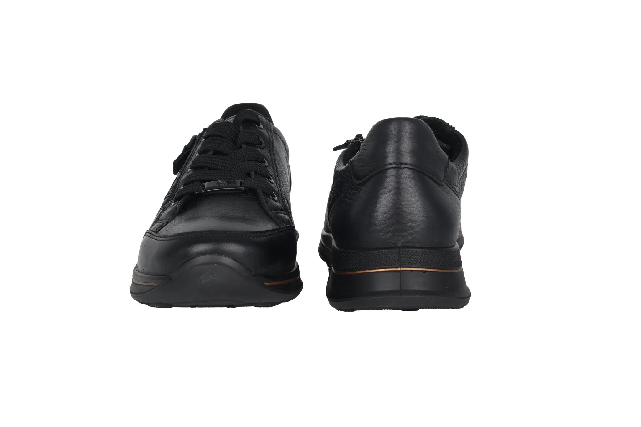 'Osaka' women's wide fit (H) lace-zip sneaker - black