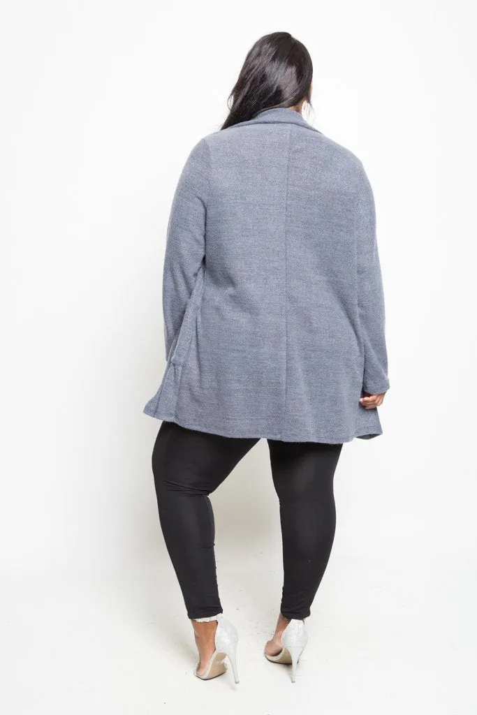 Plus Size Cozy Chic Mid-Length Coat
