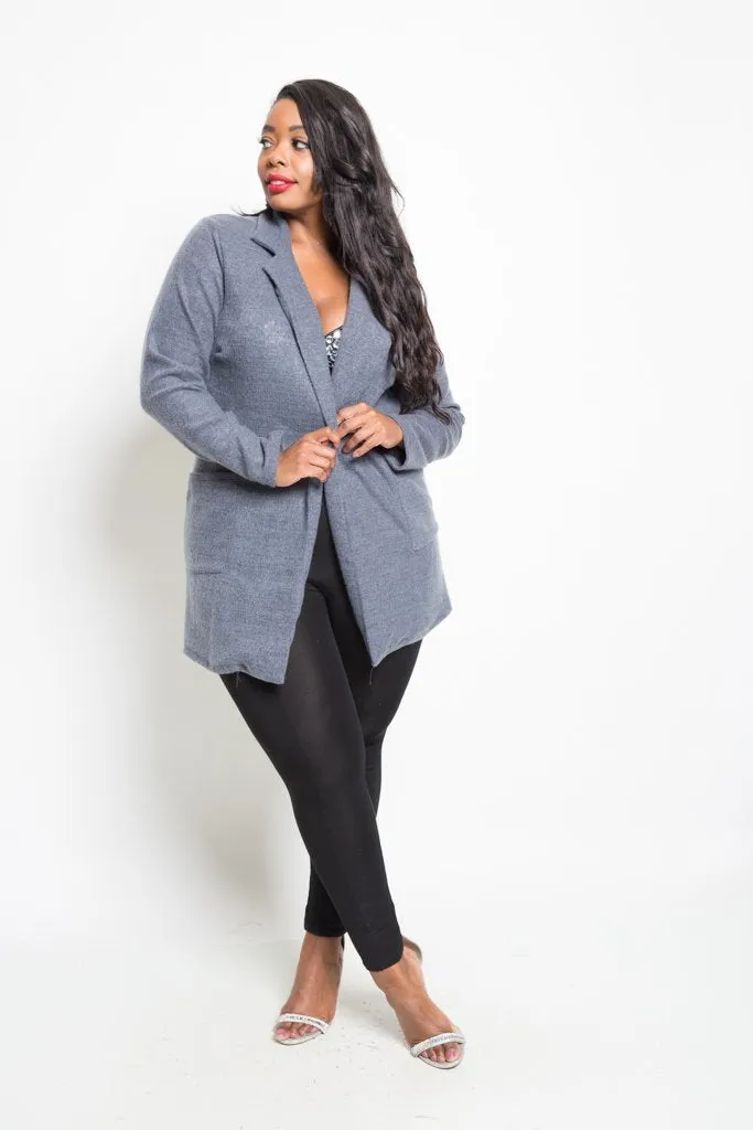 Plus Size Cozy Chic Mid-Length Coat