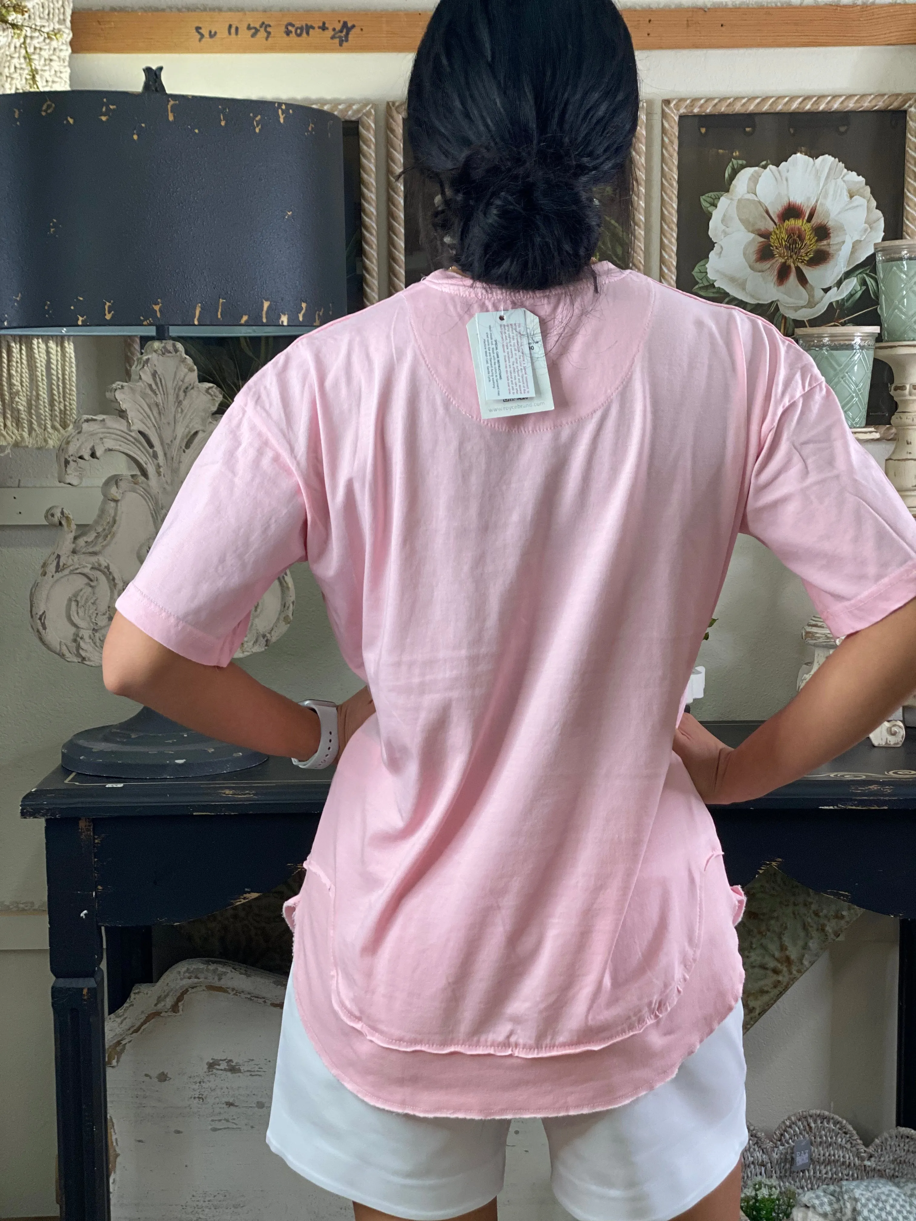Poncho Tee - Beach Pink