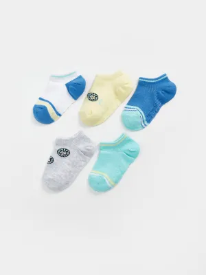Printed Baby Boy Booties Socks 5 Pack