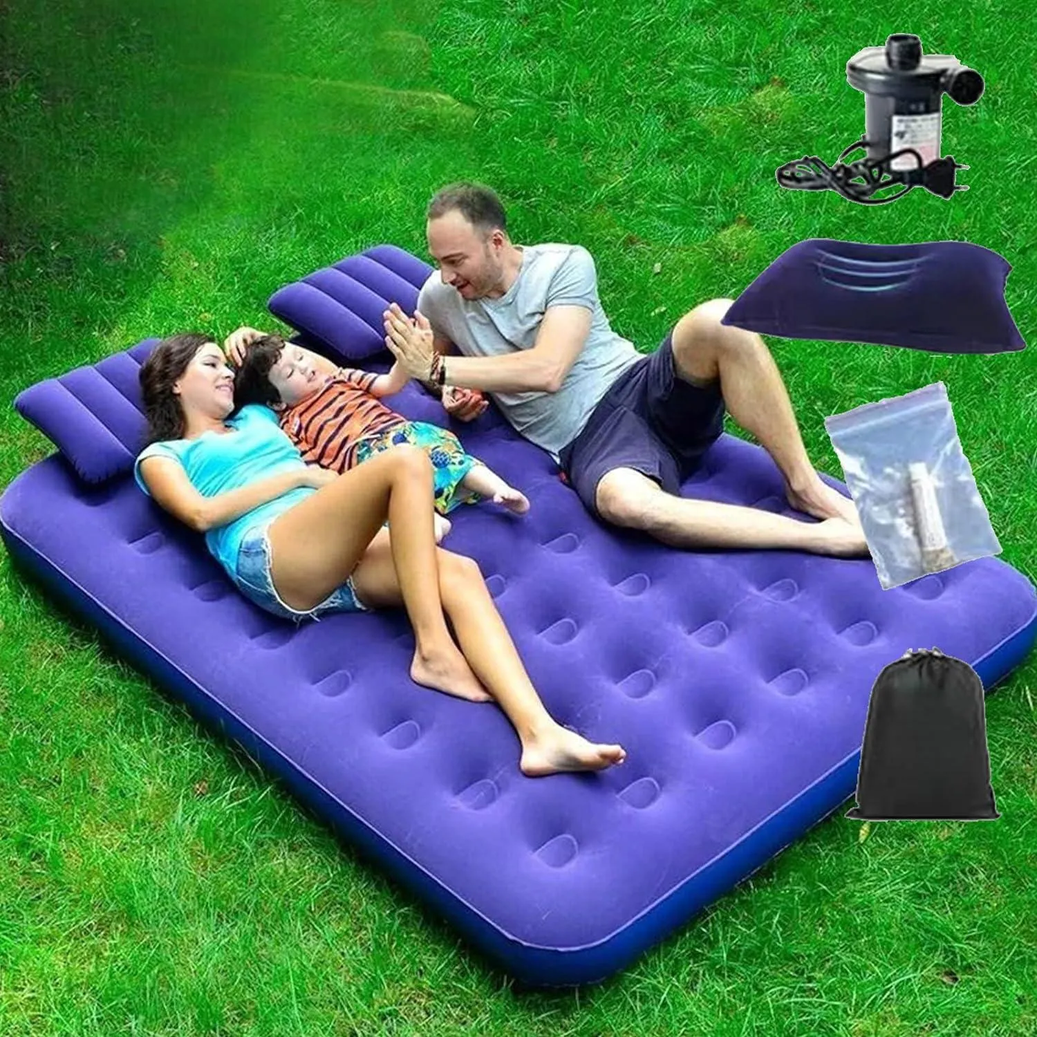 Quality Air Mattress Inflatable – 4x6 ft Camping & Home Sleeping Solution