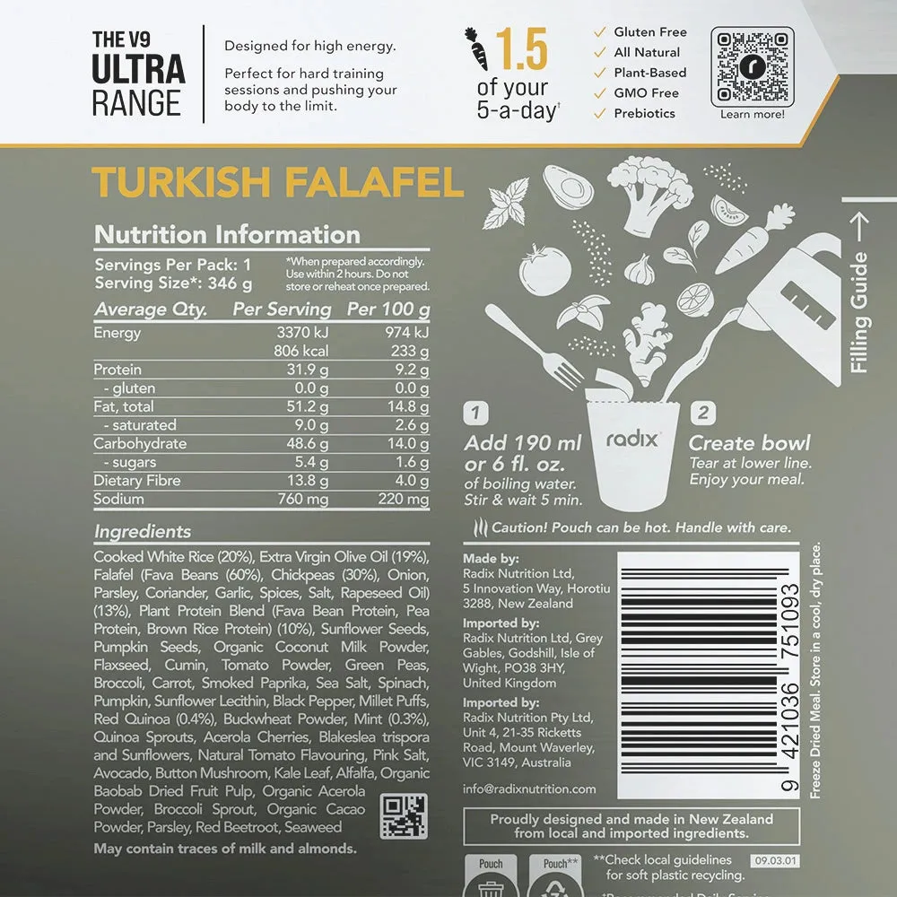 Radix Nutrition Ultra Meals v9.0 - 800 Kcal