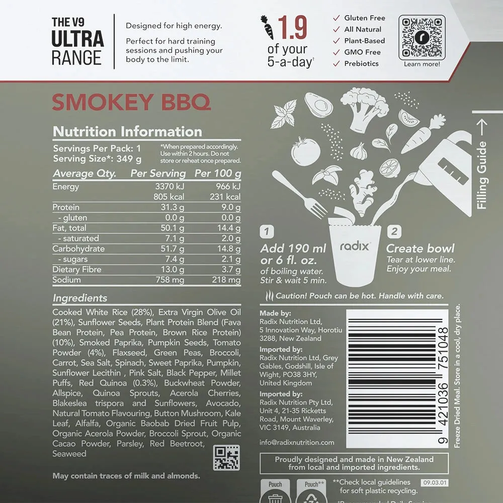 Radix Nutrition Ultra Meals v9.0 - 800 Kcal