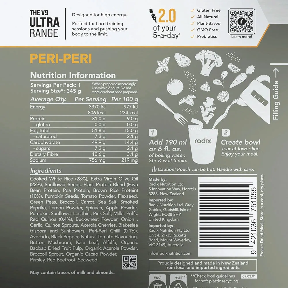 Radix Nutrition Ultra Meals v9.0 - 800 Kcal
