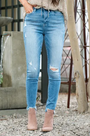 Reagan High Rise Distressed Skinny